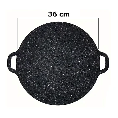 Plita Japoneza rotunda cu manere placa grill antiaderenta pluristratificata diametrul 36 cm Plita Japoneza rotunda cu manere placa grill antiaderenta pluristratificata diametrul 36 cm