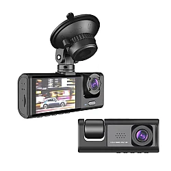Camera auto DVR trei camere fata spate interior 1920*1296p super HD unghi larg de filmare 170 grade Camera auto DVR trei camere fata spate interior 1920*1296p super HD unghi larg de filmare 170 grade