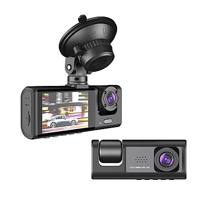 Camera auto DVR trei camere fata spate interior 1920*1296p super HD unghi larg de filmare 170 grade Camera auto DVR trei camere fata spate interior 1920*1296p super HD unghi larg de filmare 170 grade