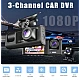 Camera auto DVR trei camere fata spate interior 1920*1296p super HD unghi larg de filmare 170 grade Camera auto DVR trei camere fata spate interior 1920*1296p super HD unghi larg de filmare 170 grade