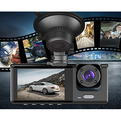 Camera auto DVR trei camere fata spate interior 1920*1296p super HD unghi larg de filmare 170 grade