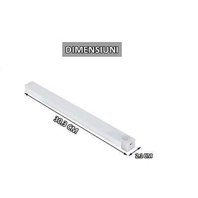 Lampa LED cu senzor de miscare si lumina 30 cm pentru dulap dressing portbagaj scari oglinda casa 3 moduri de functionare Lampa LED cu senzor de miscare si lumina 30 cm pentru dulap dressing portbagaj scari oglinda casa 3 moduri de functionare