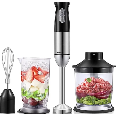 Set Blender de Mana 4 in 1 functie turbo 9 viteze putere 1500W SN 8004S Set Blender de Mana 4 in 1 functie turbo 9 viteze putere 1500W SN 8004S