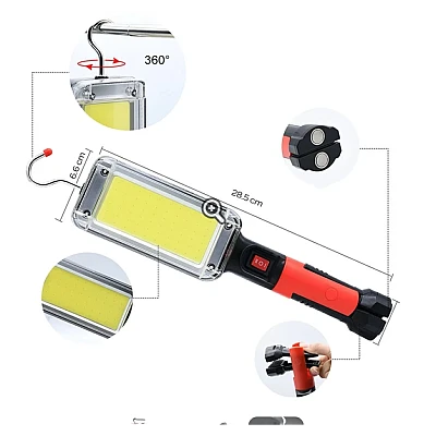 Lampa Lucru COB LED Acumulator la USB magnet carlig agatare ZJ8859 Lampa Lucru COB LED Acumulator la USB magnet carlig agatare ZJ8859