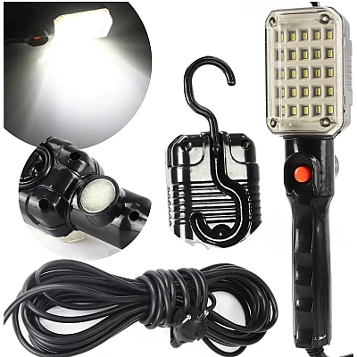 Lampa de lucru 220V cu LED carlig si magnet lungime cablu 10m Lampa de lucru 220V cu LED carlig si magnet lungime cablu 10m