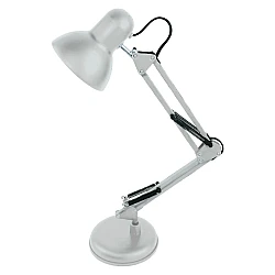 Lampa de birou cu suport culoare alba 220V soclu E27