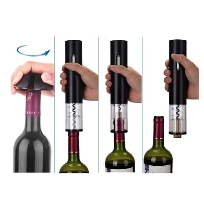 Tirbuson electric cu accesoriu pentru taiat folia Tirbuson electric cu accesoriu pentru taiat folia