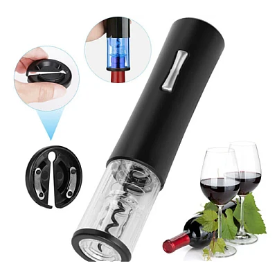 Tirbuson electric cu accesoriu pentru taiat folia Tirbuson electric cu accesoriu pentru taiat folia