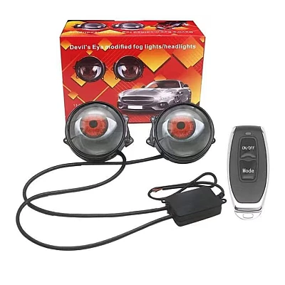 Set de 2 Lupe led AUTO 3 inchi animatie ochi pisica 12 36v Set de 2 Lupe led AUTO 3 inchi animatie ochi pisica 12 36v