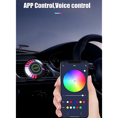 Odorizant auto D2 functie umidificator Led cu ritm muzical RGB Bluetooth Odorizant auto D2 functie umidificator Led cu ritm muzical RGB Bluetooth