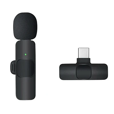 Microfon wireless K8 tip lavaliera conector USB tip C Microfon wireless K8 tip lavaliera conector USB tip C