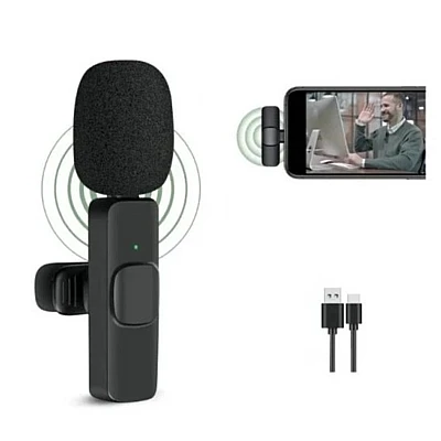 Microfon wireless K8 tip lavaliera conector USB tip C Microfon wireless K8 tip lavaliera conector USB tip C