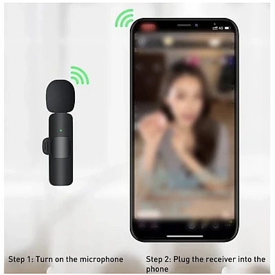 Microfon wireless K8 tip lavaliera conector USB tip C Microfon wireless K8 tip lavaliera conector USB tip C