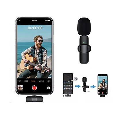 Microfon wireless K8 tip lavaliera conector USB tip C Microfon wireless K8 tip lavaliera conector USB tip C