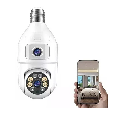 UB Camera de supraveghere tip bec JORTAN JT 9696 dubla E27 UB Camera de supraveghere tip bec JORTAN JT 9696 dubla E27