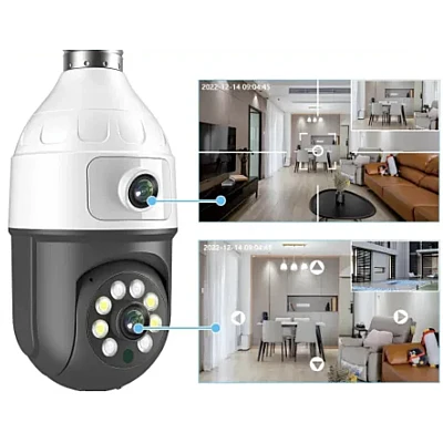 UB Camera de supraveghere tip bec JORTAN JT 9696 dubla E27 UB Camera de supraveghere tip bec JORTAN JT 9696 dubla E27