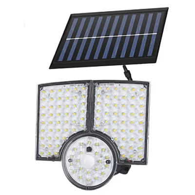 Lampa solara cu 3 casete reglabile senzor de miscare si 112 LED