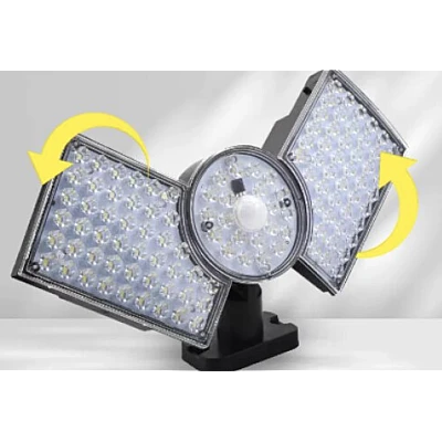 Lampa solara cu 3 casete reglabile senzor de miscare si 112 LED Lampa solara cu 3 casete reglabile senzor de miscare si 112 LED