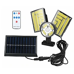 Lampa solara cu 3 casete COB reglabile senzor de miscare si 120 LED