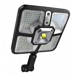 Lampa solara de perete cu senzor de miscare 220 LED COB 4 moduri iluminare