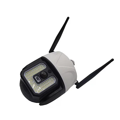 Lampa solara tip camera supraveghere falsa CCTV cu senzor si 2 antene Lampa solara tip camera supraveghere falsa CCTV cu senzor si 2 antene