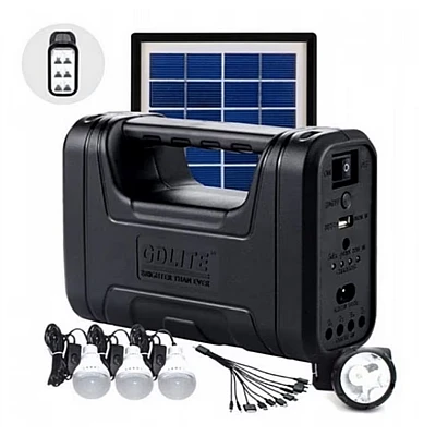 Kit solar GD Lite 1 dotat cu dispozitive USB cu 3 becuri LED si acumulator de mare capacitate HA Kit solar GD Lite 1 dotat cu dispozitive USB cu 3 becuri LED si acumulator de mare capacitate HA