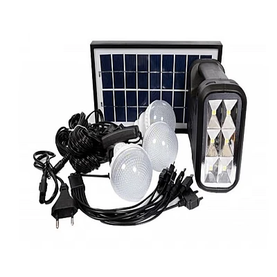 Kit solar GD Lite 1 dotat cu dispozitive USB cu 3 becuri LED si acumulator de mare capacitate HA Kit solar GD Lite 1 dotat cu dispozitive USB cu 3 becuri LED si acumulator de mare capacitate HA