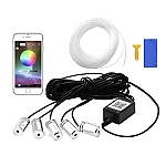 Banda LED auto design interactiv 6 m RGB impermeabil 12V 5W raza control 12 m control din aplicatie
