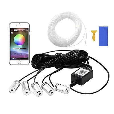 Banda LED auto design interactiv 6 m RGB impermeabil 12V 5W raza control 12 m control din aplicatie Banda LED auto design interactiv 6 m RGB impermeabil 12V 5W raza control 12 m control din aplicatie