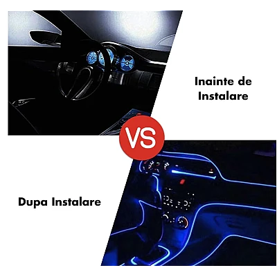 Banda LED auto design interactiv 6 m RGB impermeabil 12V 5W raza control 12 m control din aplicatie Banda LED auto design interactiv 6 m RGB impermeabil 12V 5W raza control 12 m control din aplicatie