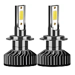Set 2 becuri LED auto F2 H7 putere 100W temperatura 6000K 12000 lm lumina alba rece XL