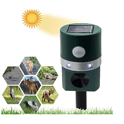 Aparat solar impotriva daunatorilor VERDE cu ultrasunete pentru gradina cu tarus Aparat solar impotriva daunatorilor VERDE cu ultrasunete pentru gradina cu tarus