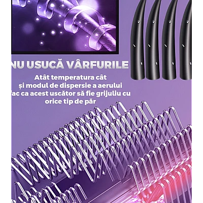 Uscator Profesional AO 49973 de Par 3 in 1 aparat multifunctional coafare si uscare 3 accesorii incluse