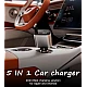 Incarcator auto Super Fast Charge Q9 5 in 1 de 120W 2 Cabluri Incarcator auto Super Fast Charge Q9 5 in 1 de 120W 2 Cabluri