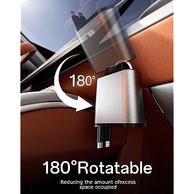 Incarcator auto Super Fast Charge Q9 5 in 1 de 120W 2 Cabluri Incarcator auto Super Fast Charge Q9 5 in 1 de 120W 2 Cabluri