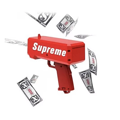 Pistol de bani pentru petreceri Supreme functioneaza cu baterii Pistol de bani pentru petreceri Supreme functioneaza cu baterii