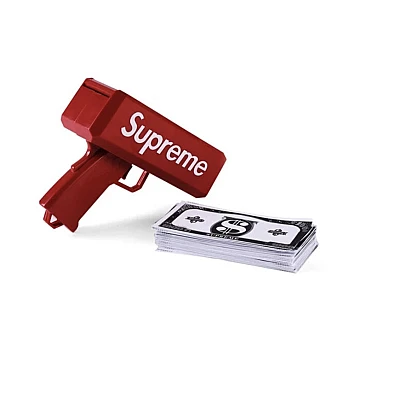 Pistol de bani pentru petreceri Supreme functioneaza cu baterii Pistol de bani pentru petreceri Supreme functioneaza cu baterii