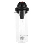 Spumator de lapte functioneaza cu baterii usor de utilizat 450 ml sticla negru/transparent