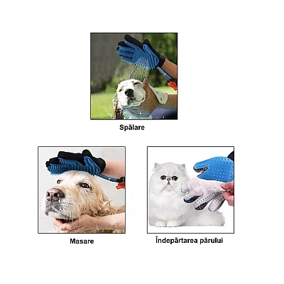 Perie tip manusa pentru spalare si masare caini/ pisici sau alte animale de companie Perie tip manusa pentru spalare si masare caini/ pisici sau alte animale de companie