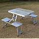 Set Masa pliabila Picnic tip Geamantan cu 4 Scaune din Aluminiu Set Masa pliabila Picnic tip Geamantan cu 4 Scaune din Aluminiu
