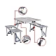 Set Masa pliabila Picnic tip Geamantan cu 4 Scaune din Aluminiu Set Masa pliabila Picnic tip Geamantan cu 4 Scaune din Aluminiu