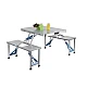 Set Masa pliabila Picnic tip Geamantan cu 4 Scaune din Aluminiu Set Masa pliabila Picnic tip Geamantan cu 4 Scaune din Aluminiu