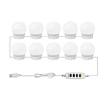 Set 10 Becuri LED pentru Oglinda de Machiaj cu 3 Moduri de Iluminare