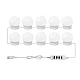 Set 10 Becuri LED pentru Oglinda de Machiaj cu 3 Moduri de Iluminare Set 10 Becuri LED pentru Oglinda de Machiaj cu 3 Moduri de Iluminare