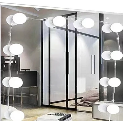 Set 10 Becuri LED pentru Oglinda de Machiaj cu 3 Moduri de Iluminare Set 10 Becuri LED pentru Oglinda de Machiaj cu 3 Moduri de Iluminare