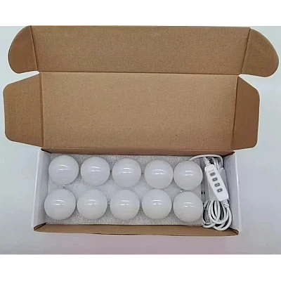 Set 10 Becuri LED pentru Oglinda de Machiaj cu 3 Moduri de Iluminare Set 10 Becuri LED pentru Oglinda de Machiaj cu 3 Moduri de Iluminare