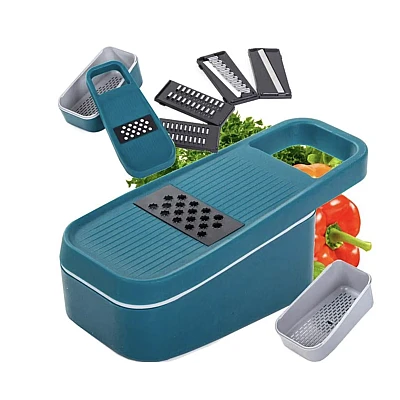 Razatoare Multifunctionala 5 in 1 pentru Legume si Fructe Lame Interschimbabile Razatoare Multifunctionala 5 in 1 pentru Legume si Fructe Lame Interschimbabile
