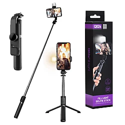 Selfie stick Bluetooth trepied stabil cu LED Q02S de 104cm