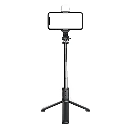 Selfie stick Bluetooth trepied stabil cu LED Q02S de 104cm Selfie stick Bluetooth trepied stabil cu LED Q02S de 104cm