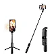 Selfie stick Bluetooth trepied stabil cu LED Q02S de 104cm Selfie stick Bluetooth trepied stabil cu LED Q02S de 104cm